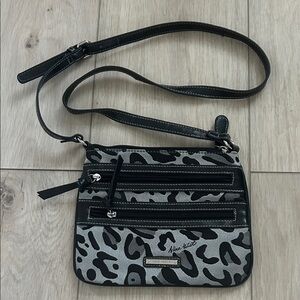 Mint Condition! Nine West Black and Gray Animal Print Crossbody Bag